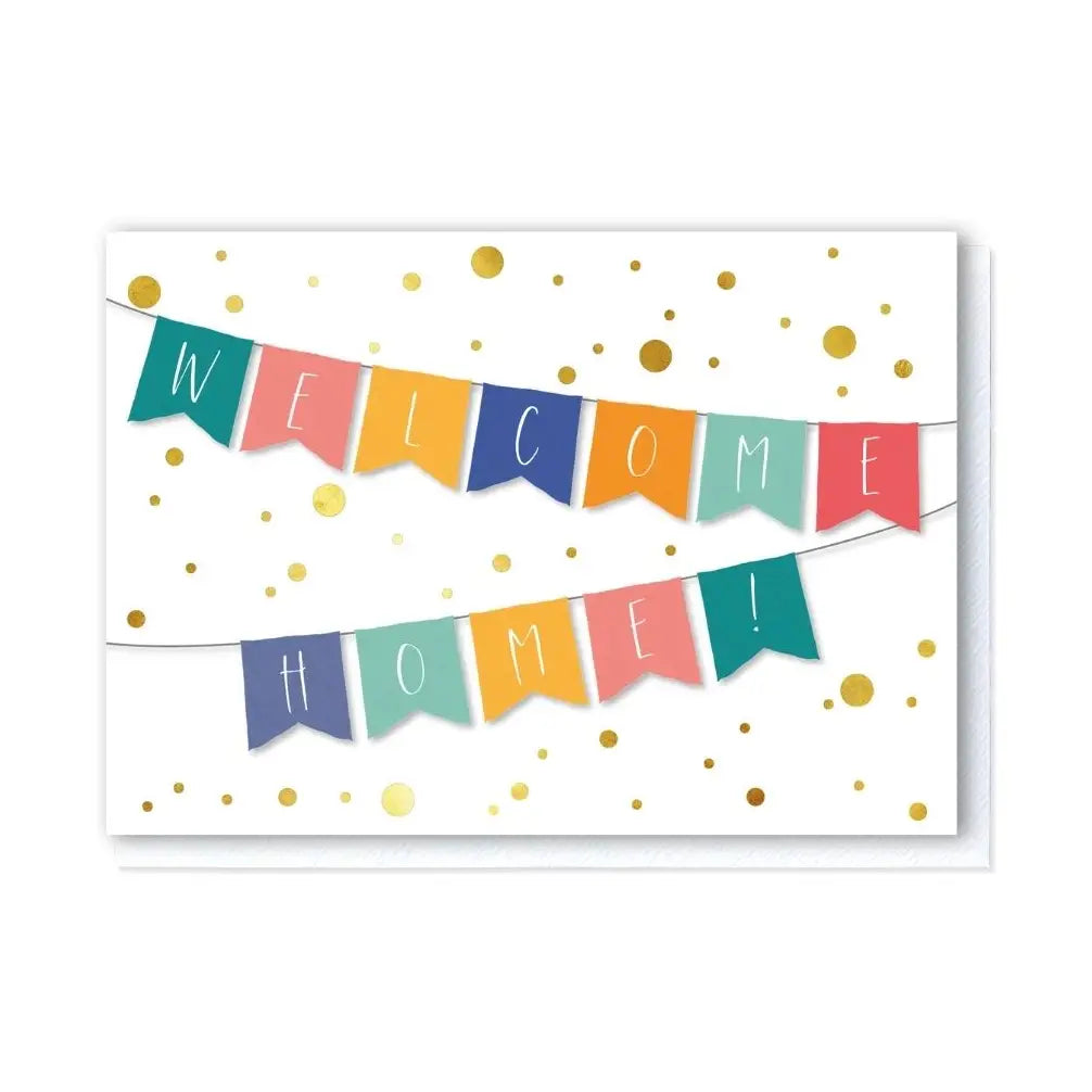 Welcome Home! Bunting card