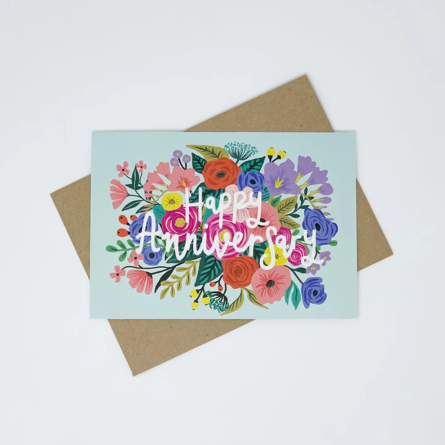 Floral Happy Anniversary Card - Pencil Me In