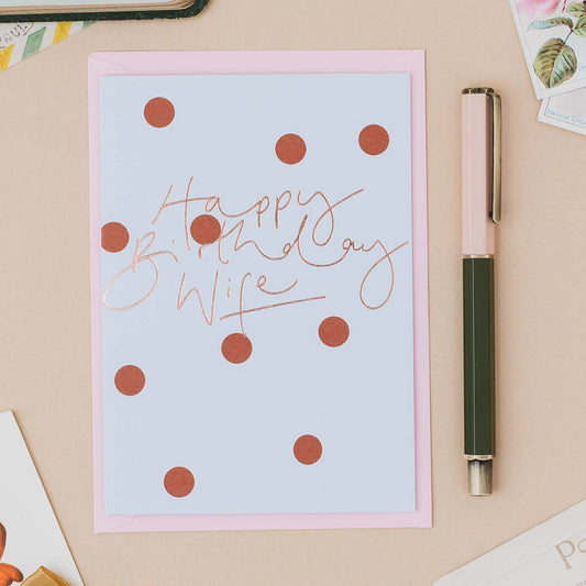 Happy Birthday Wife card