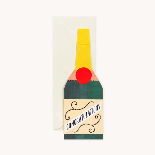 Champagne Bottle Card