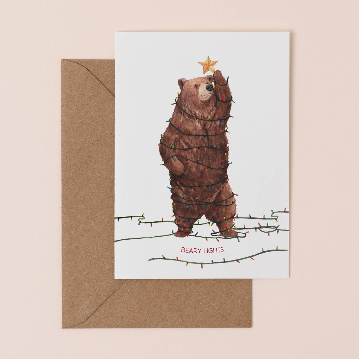 Beary Lights card