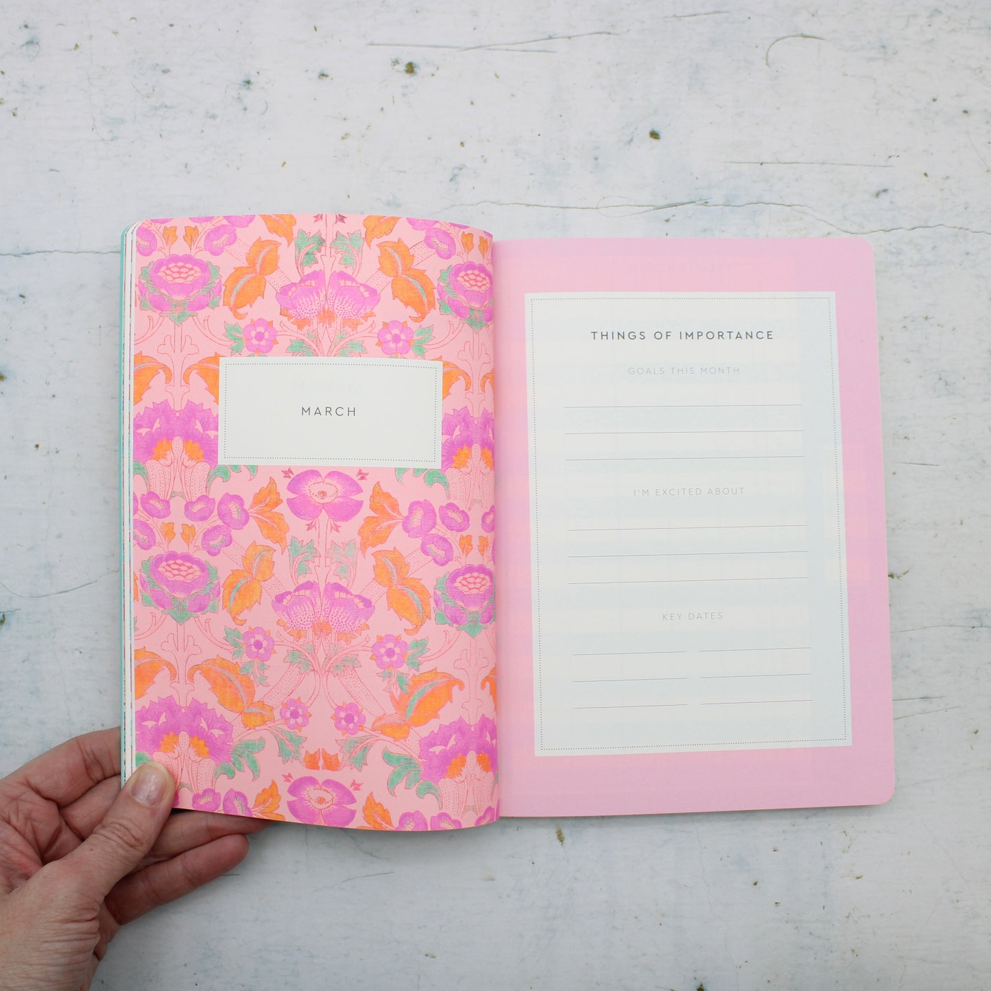 2026 Neon Floral Ornate Garden Paperback Diary -A5