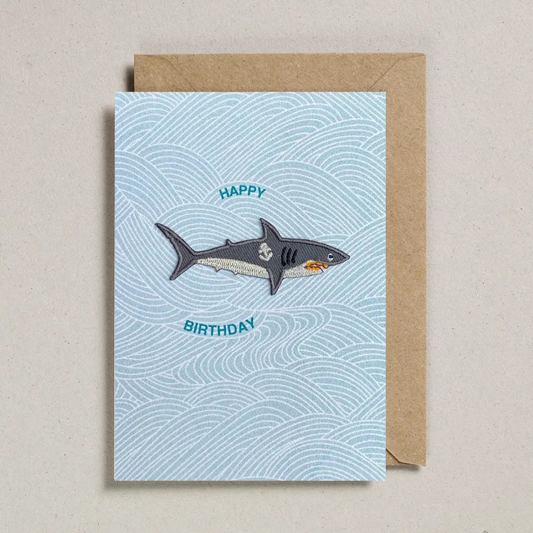 Patch card - Birthday Shark