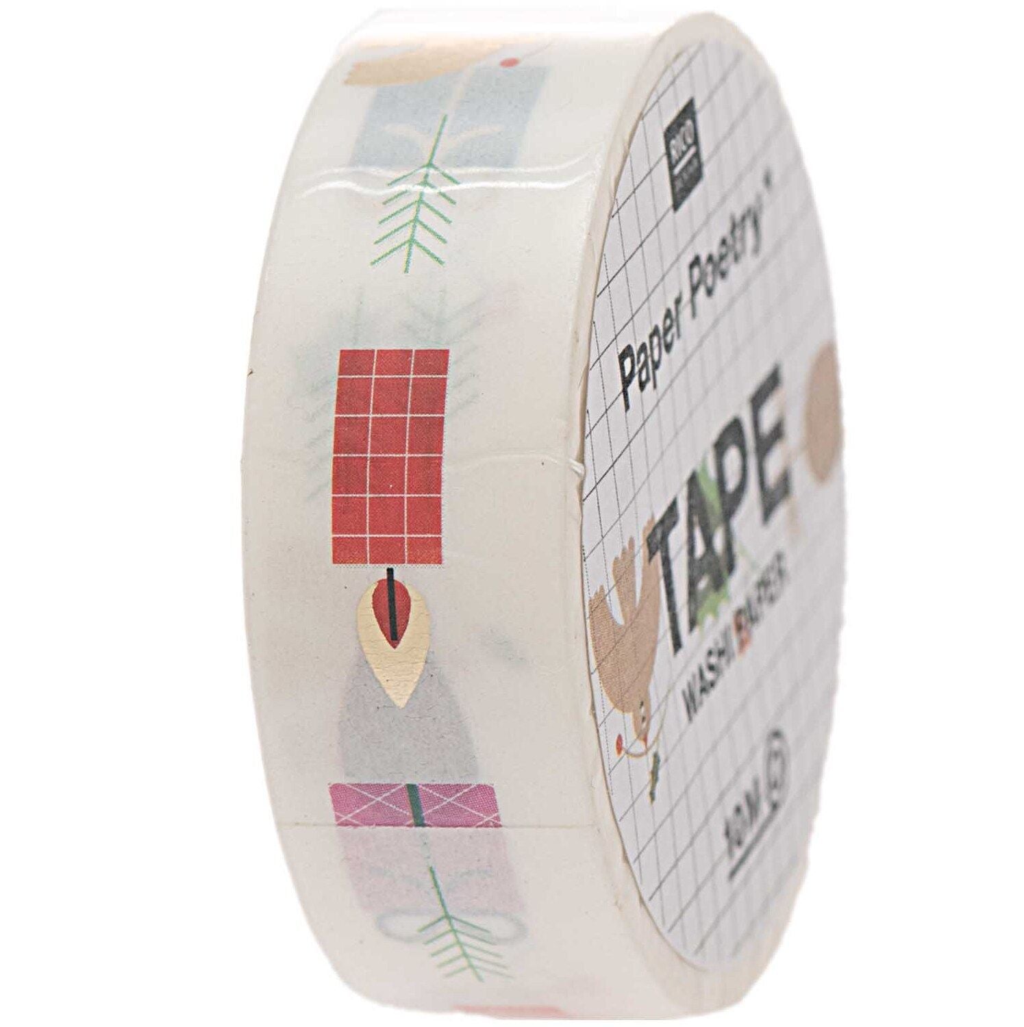 A roll of washi tape with a Christmas motif pattern from the Pencil Me In stationery shop. 