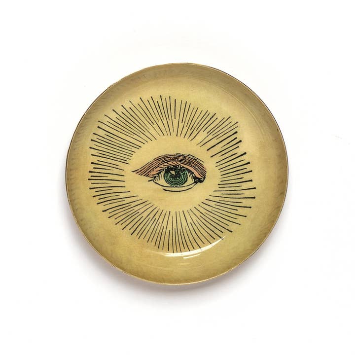 An eye enamel tray from the Pencil In stationery shop. 