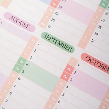 2027 Year Wall Planner - Pastel Portrait