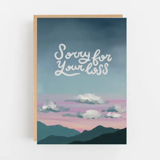 Sorry for your loss sunset card