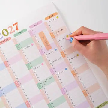 2027 Year Wall Planner - Pastel Portrait