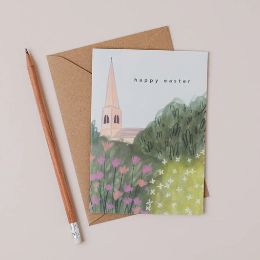 Church Flowers Easter Card