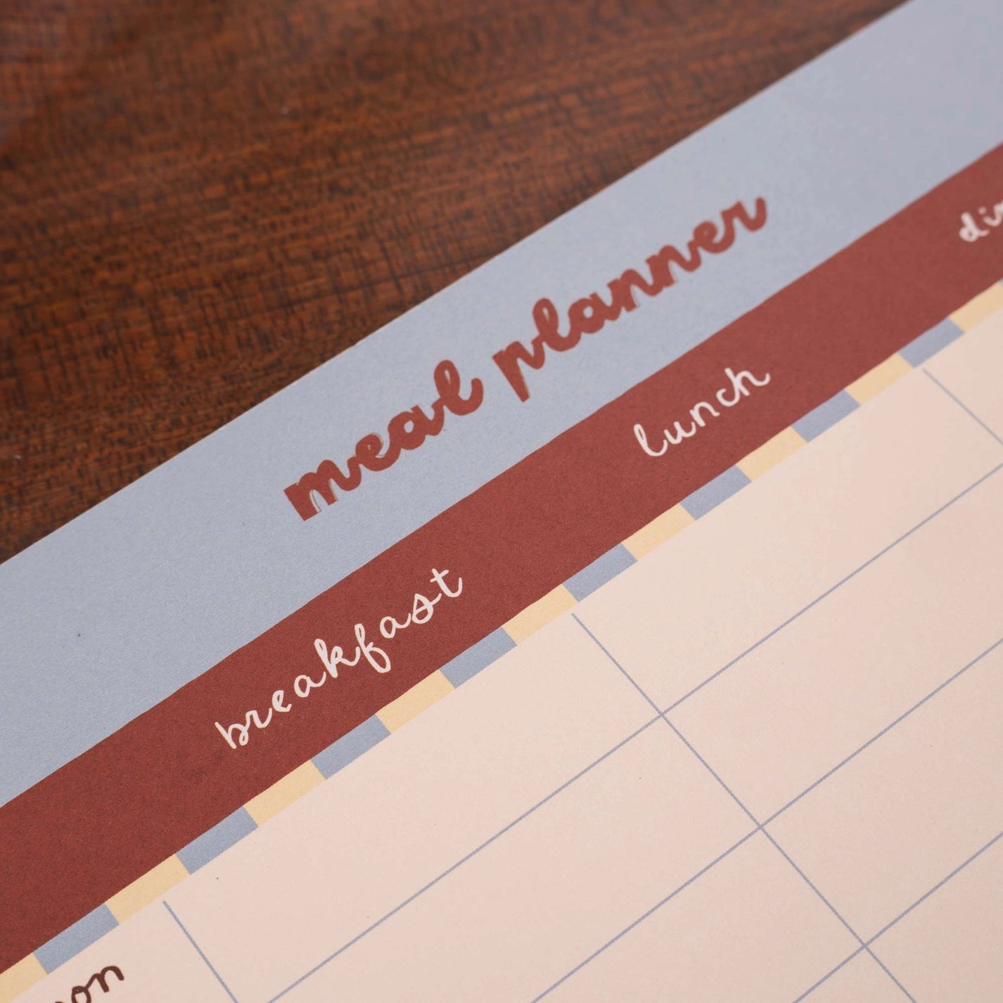 A4 Meal Planner - Butter Blue