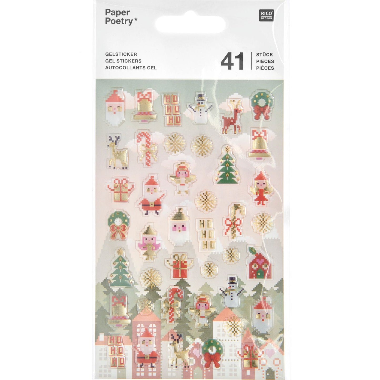 A sheet of festive figure stickers from the Pencil Me In stationery shop. 
