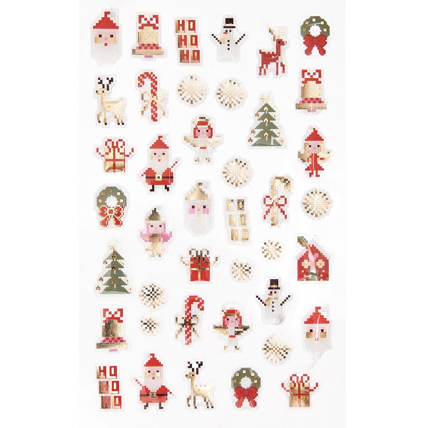 A sheet of festive figure stickers from the Pencil Me In stationery shop. 