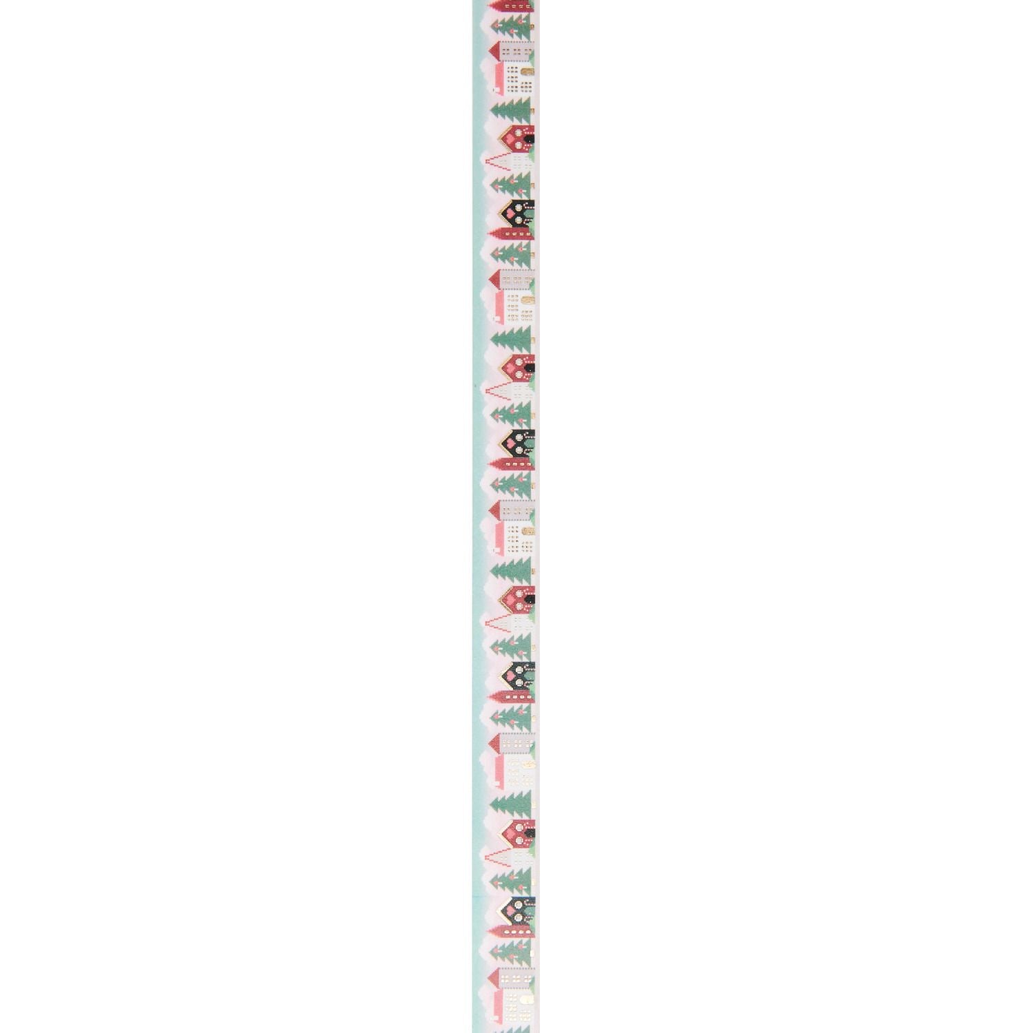 A roll of washi tape with festive houses from the Pencil Me In stationery shop. 