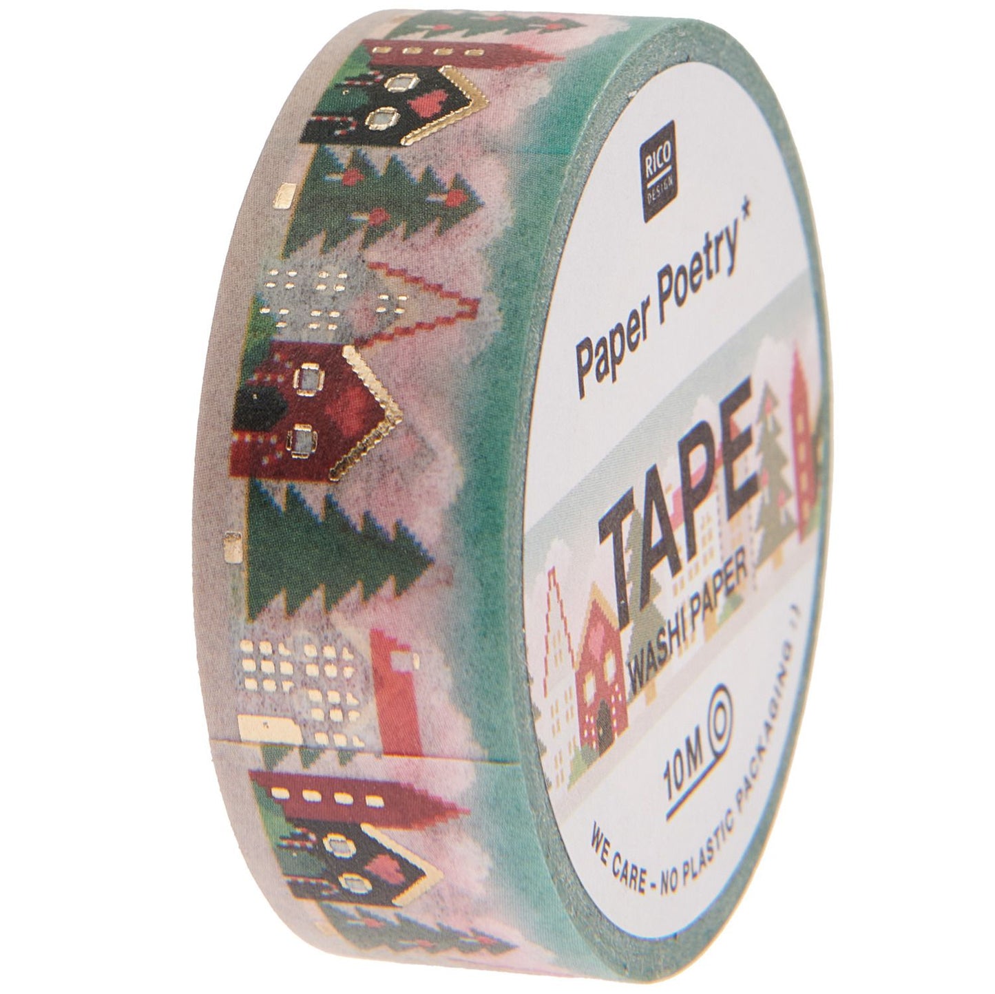 A roll of washi tape with festive houses from the Pencil Me In stationery shop. 