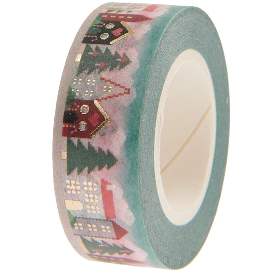 A roll of washi tape with festive houses from the Pencil Me In stationery shop. 