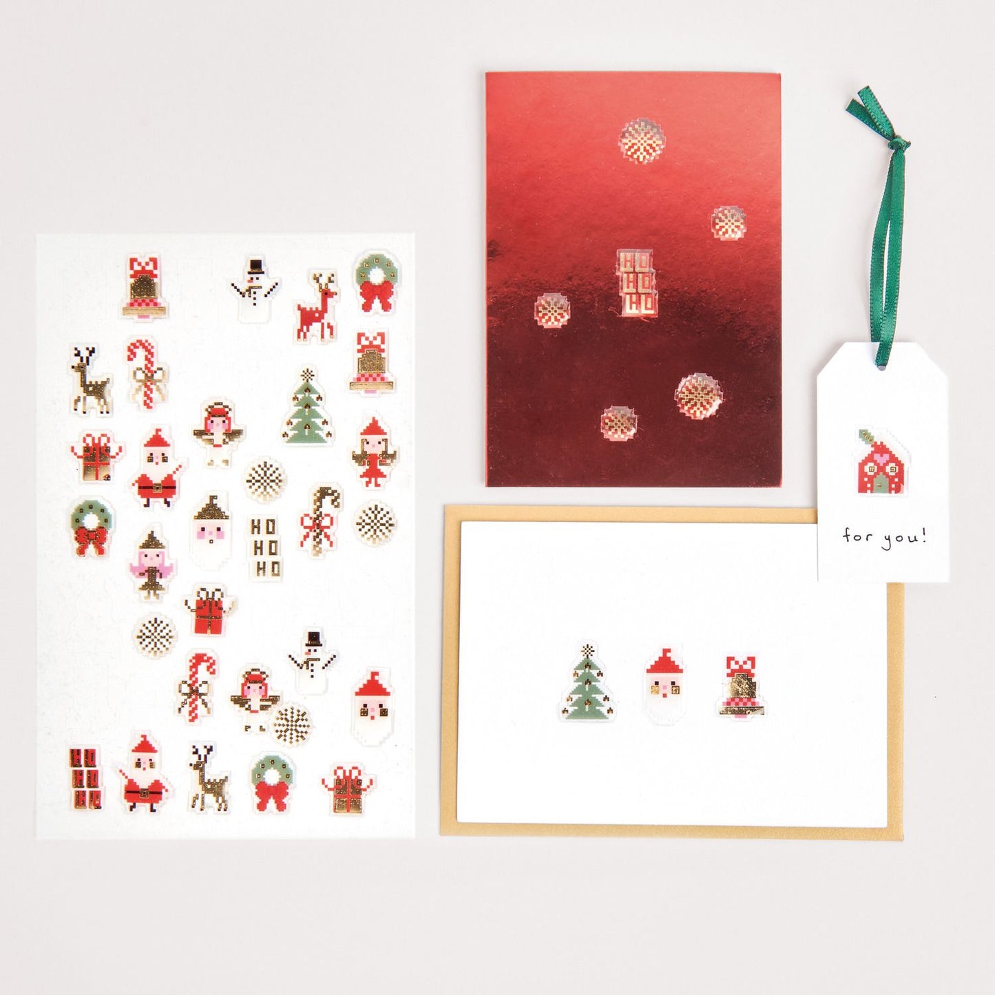 A sheet of festive figure stickers from the Pencil Me In stationery shop. 