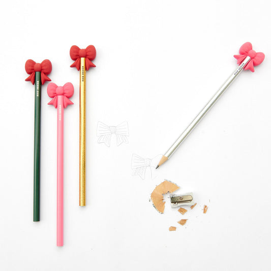 Pencil with bow eraser - 3 colours