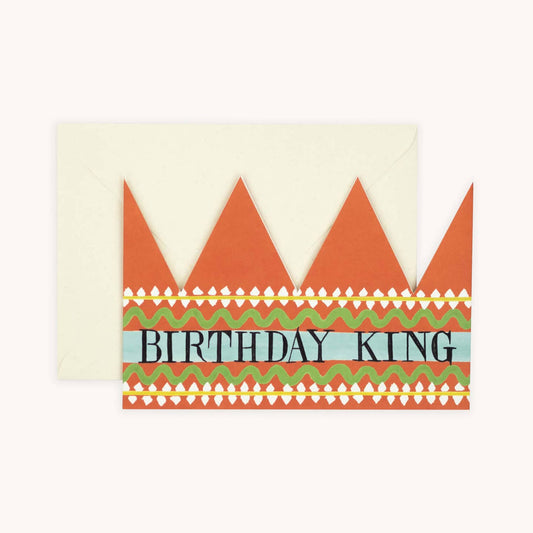 Birthday King Crown Card