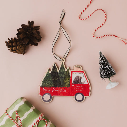 Porcu Pine Trees Wooden Decoration