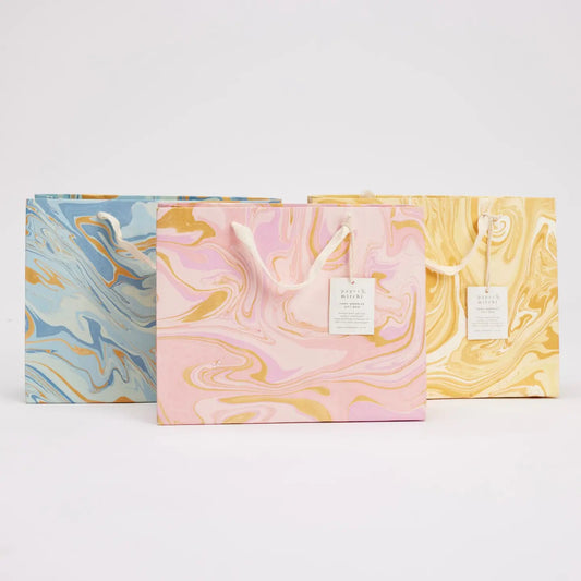 Hand Marbled Gift Bags (Medium) - Celebration
