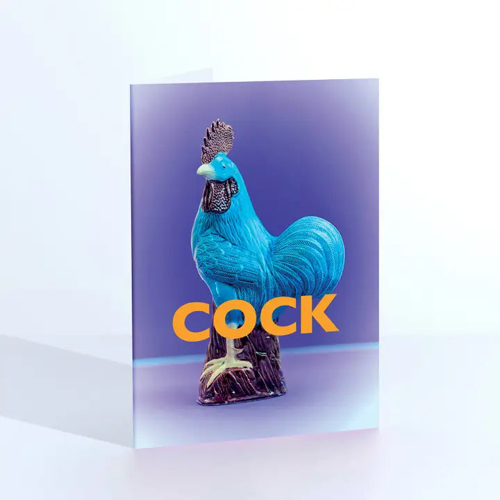Big Blue Cock Card