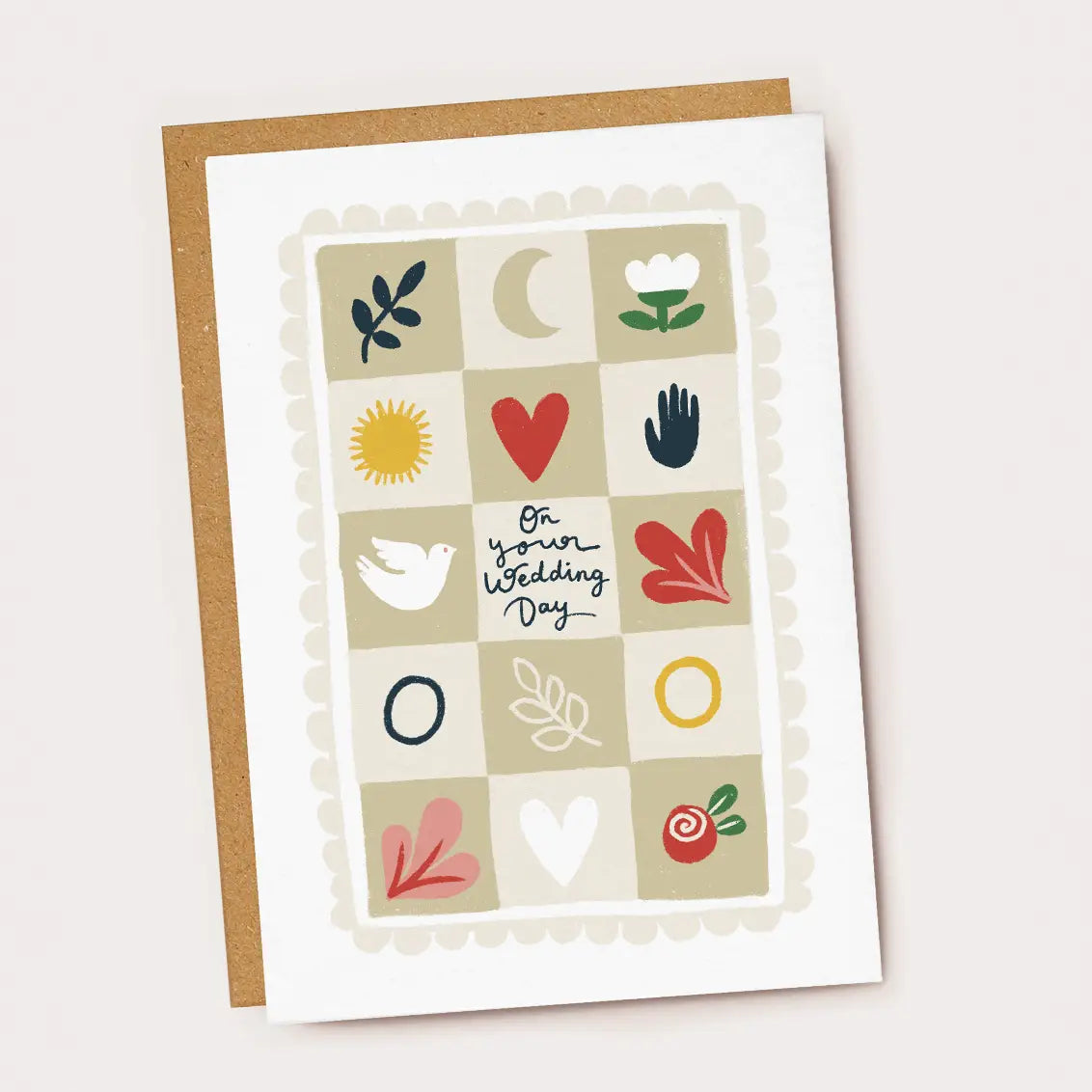 On Your Wedding Day Folk Love Icons Card