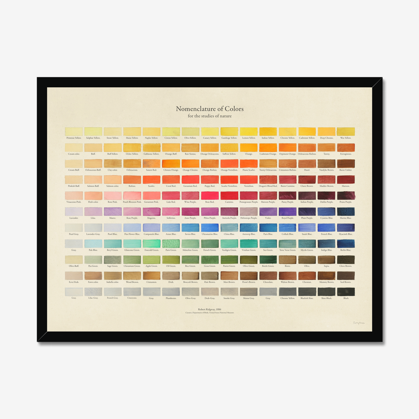 Nomenclature of Colors Fine Art Print: Unframed / A3