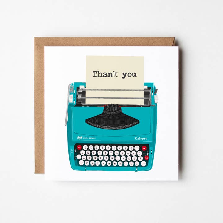 Thank You Typewriter card