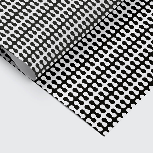 Trippy Pattern Gift Wrap - Mono