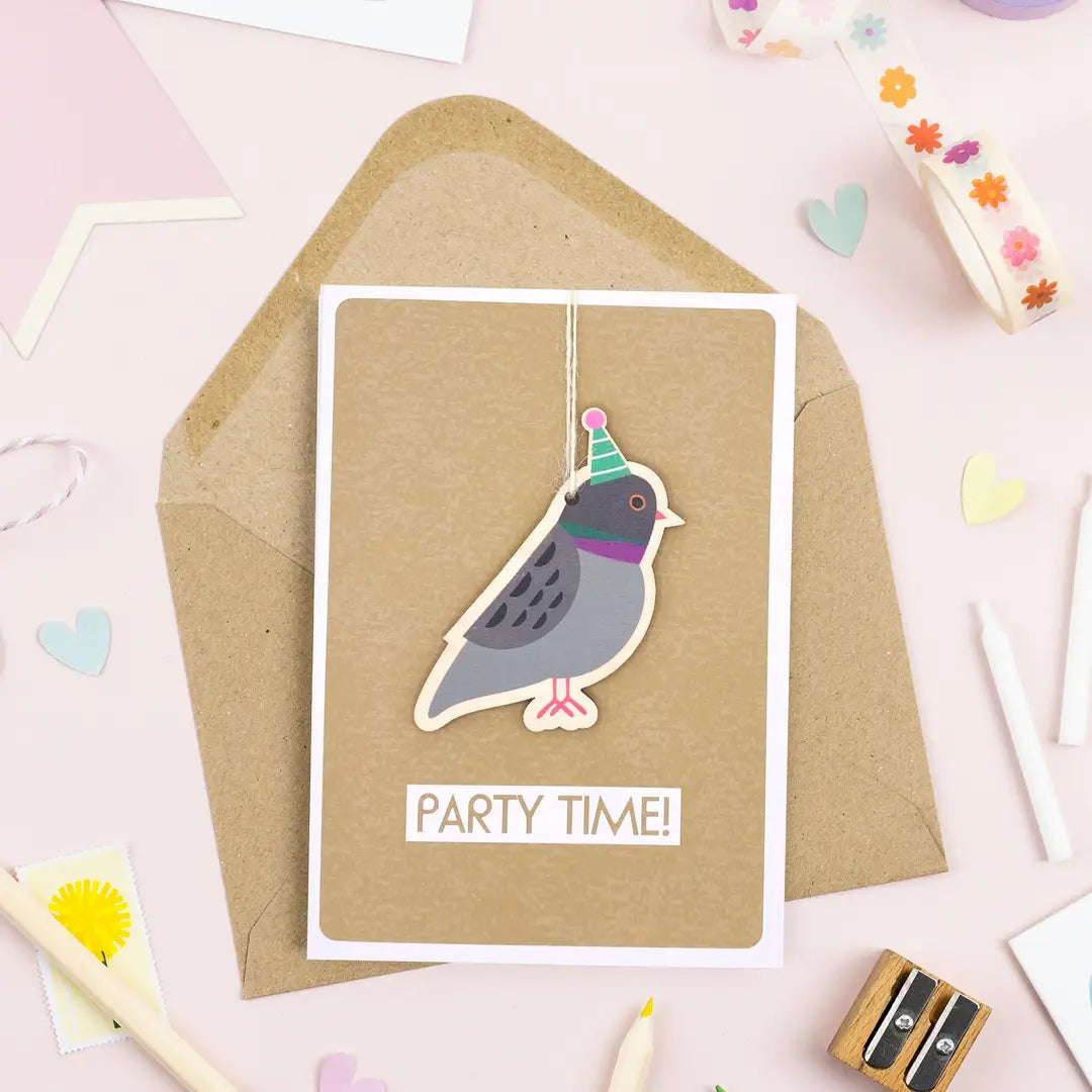 Party Pigeon Keepsake Card