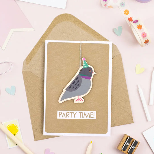 Party Pigeon Keepsake Card
