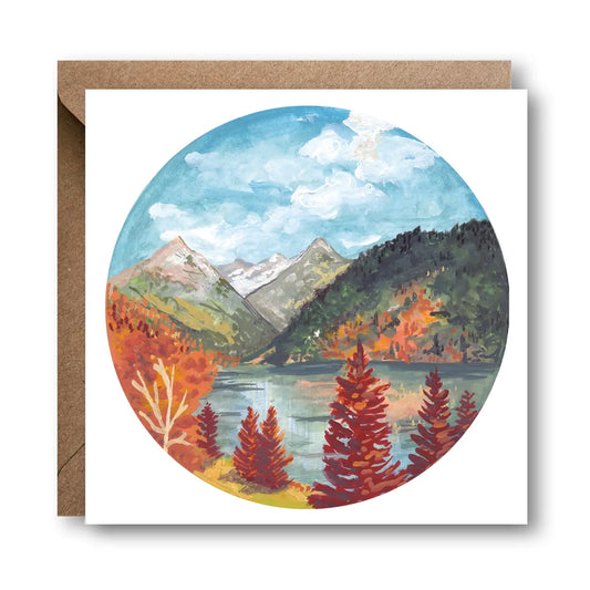 Mountains in Fall Greetings Card