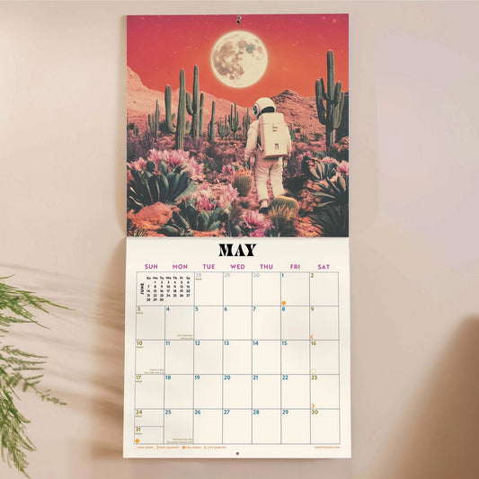 2026 Retro Future Spacescapes Calendar - Sunday Star