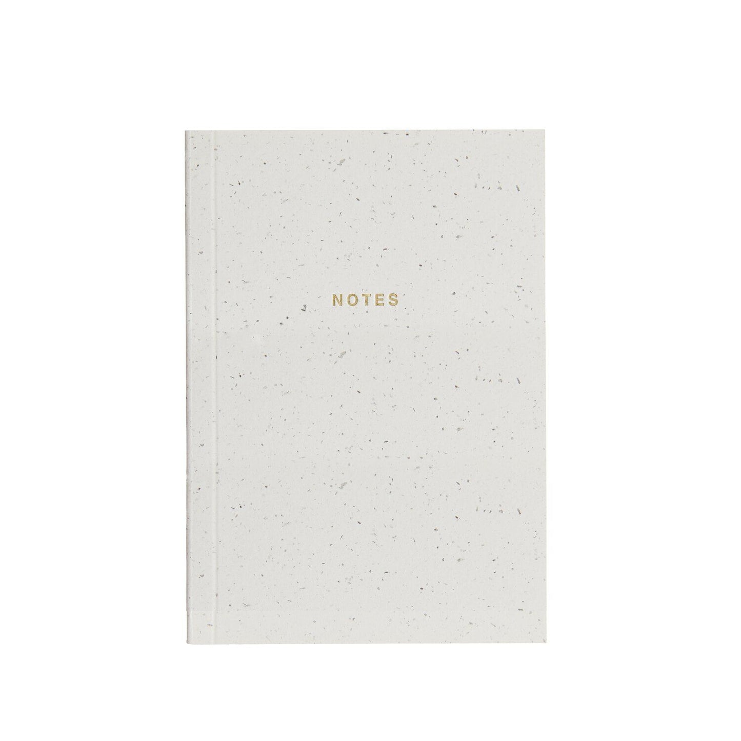 A white notebook with 'NOTES' text on the front from the Pencil Me In stationery shop. 