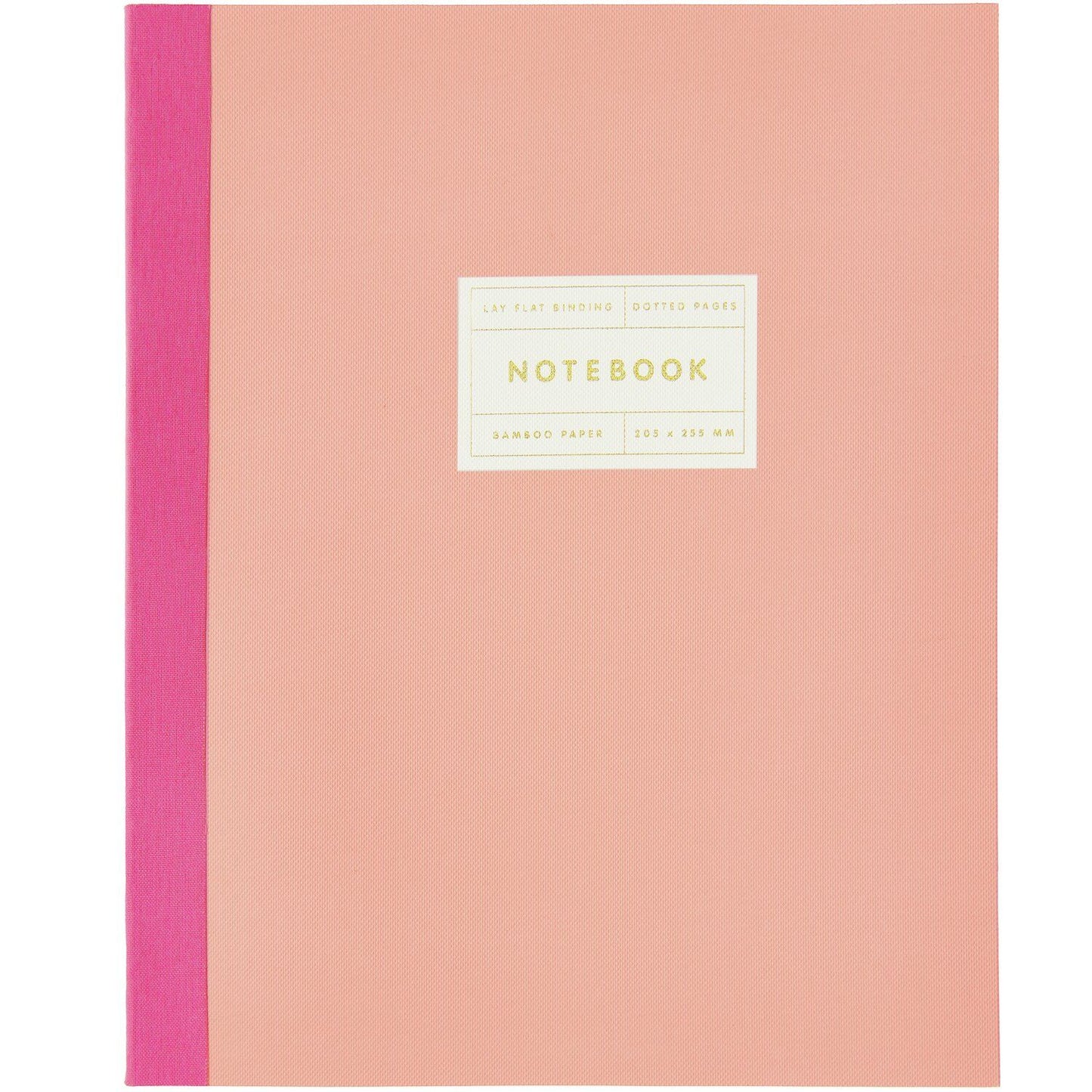 A4 Coral Notebook with gold edge