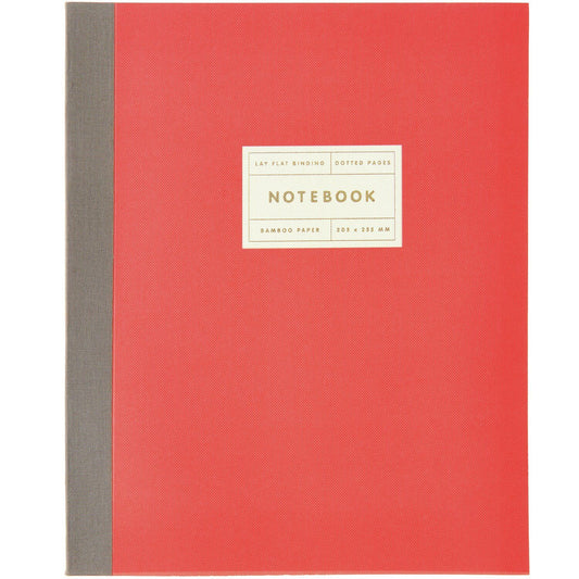 A4 Neon Red Notebook with gold edge