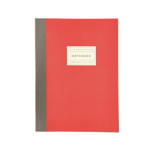 A5 Neon Red Notebook with gold edge