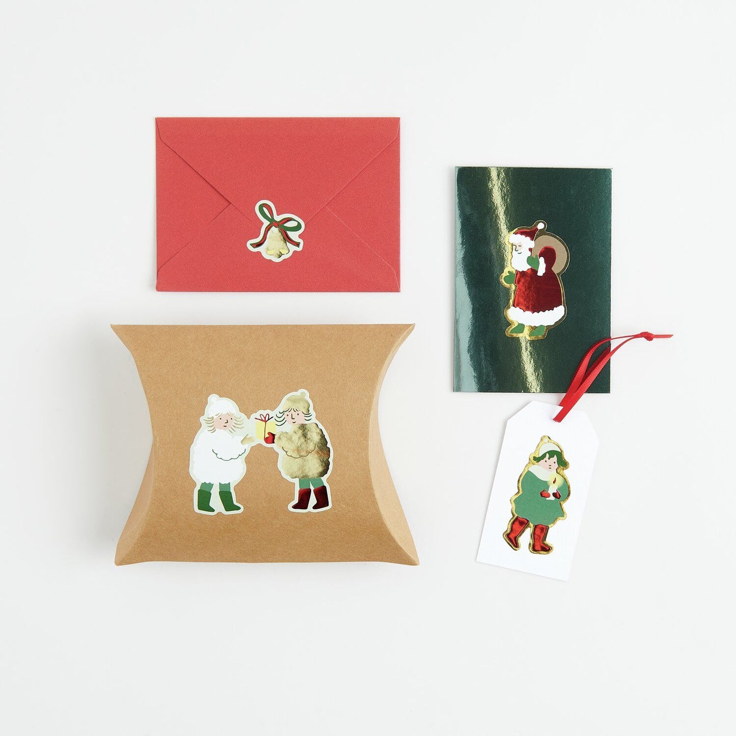 A Set of Christmas-themed figurines stickers from the Pencil Me In stationery shop.