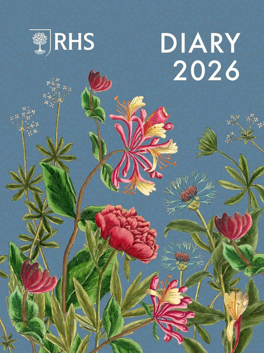 A RHS Diary 2026 cover with floral design from the Pencil Me In stationery shop. 