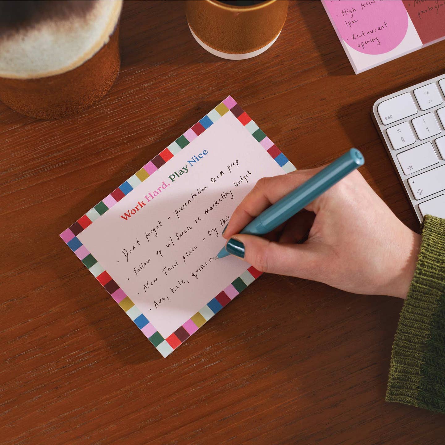 A colourful A6 Notepad from the Pencil Me In stationery shop. 