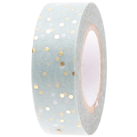 Blue Gold Dot Washi Tape