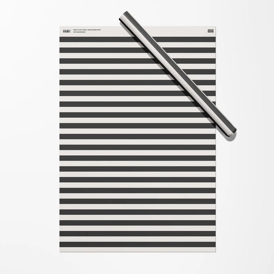 Black Stripe Wrapping Paper sheet