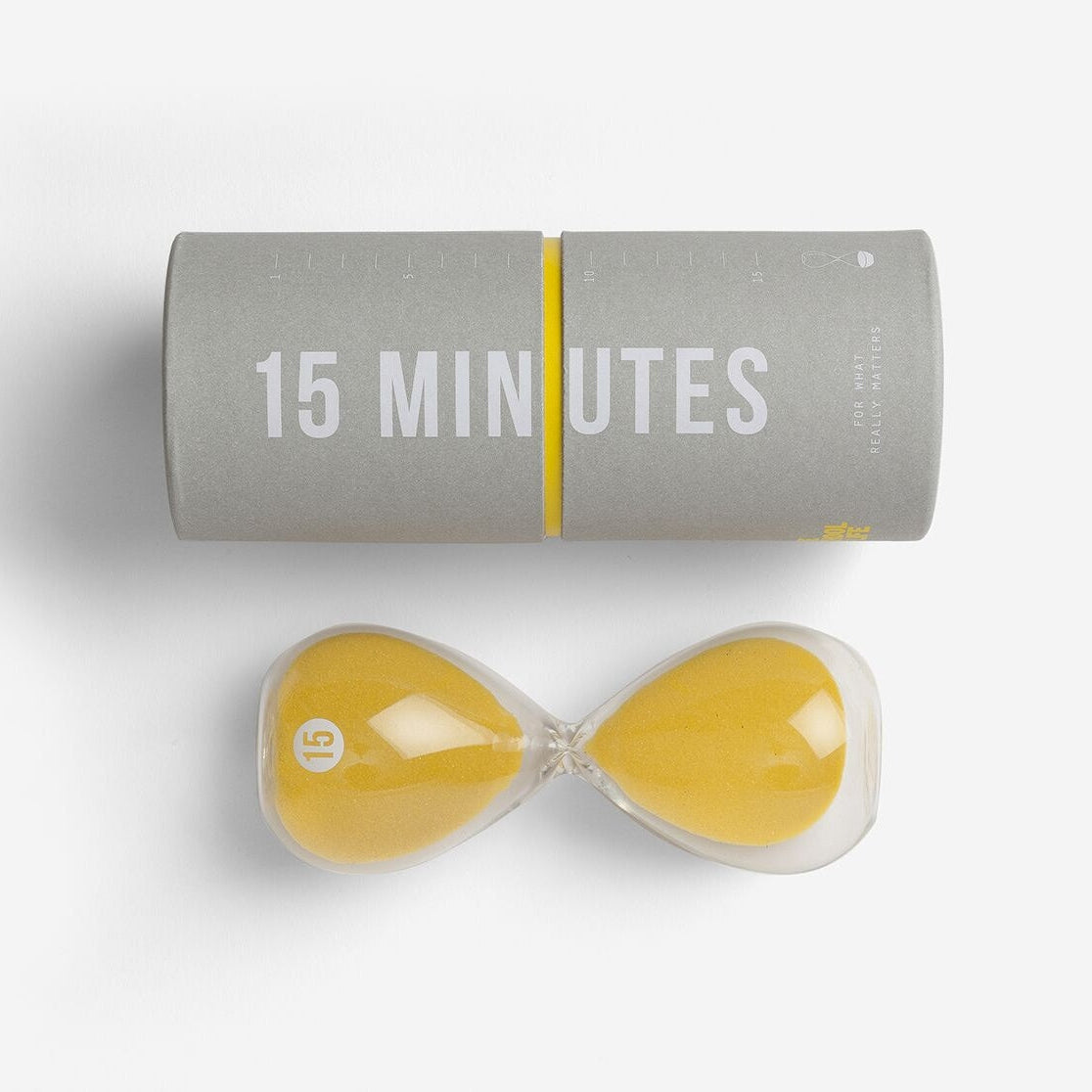 A 15 minute hourglass by School of Life from the Pencil Me In stationery shop. 