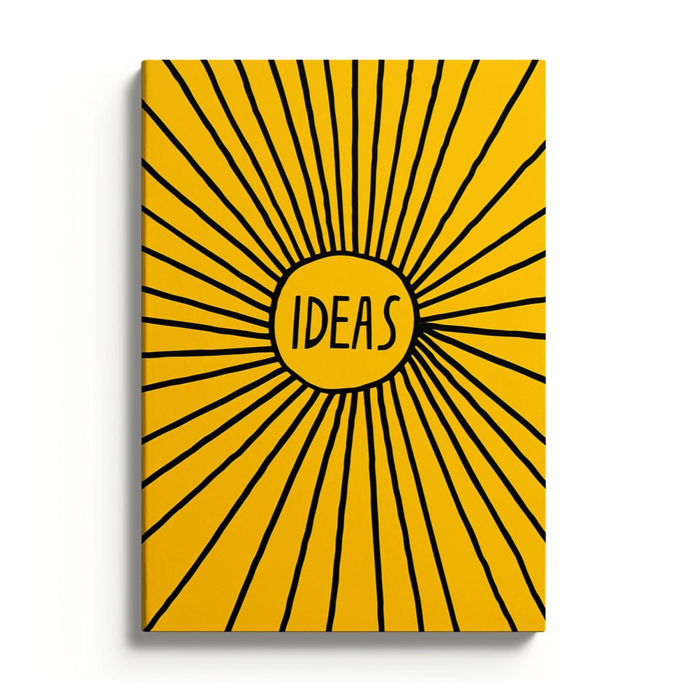 A radiating ideas notebook from Pencil Me In stationery shop. 