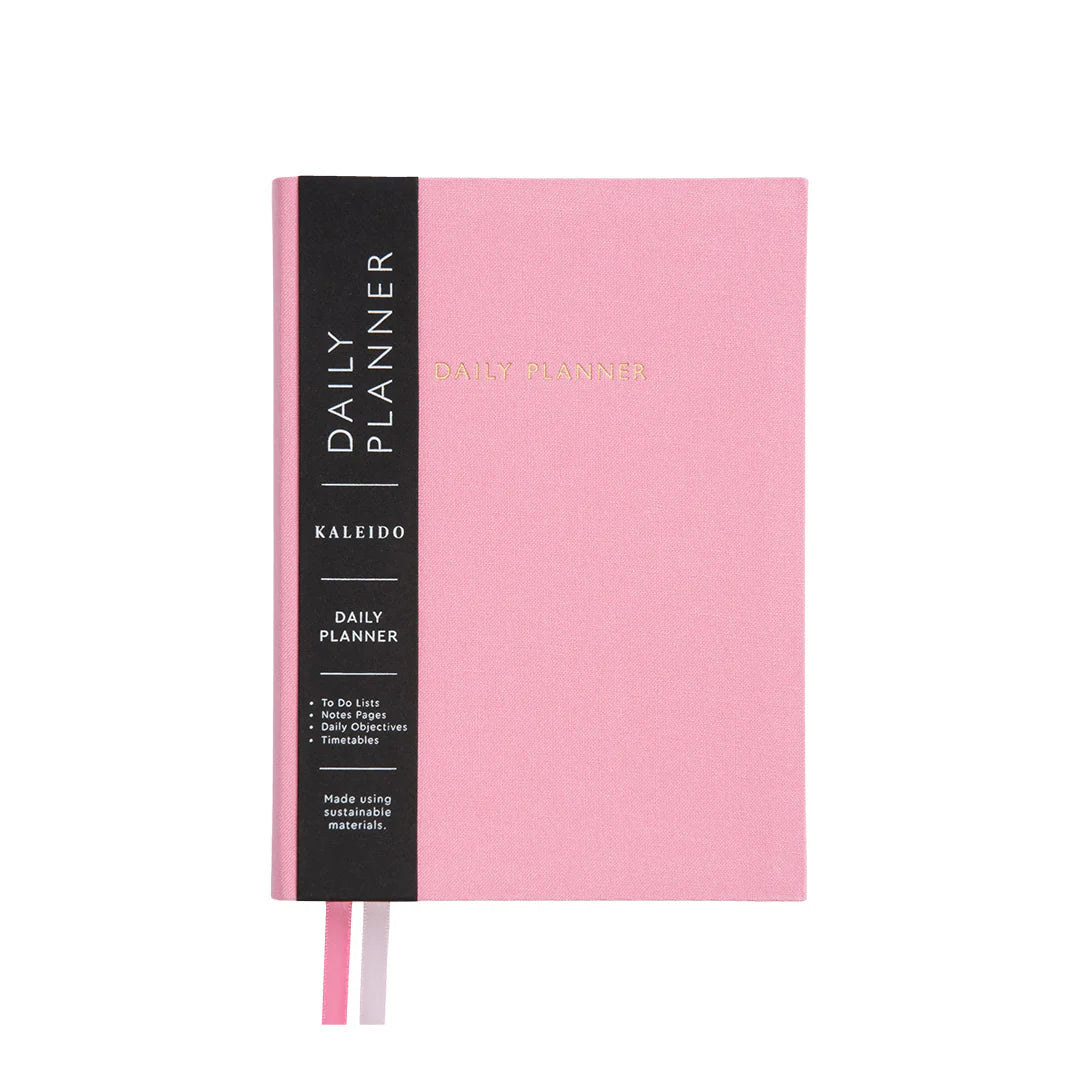 Pink Fabric Daily Planner (B6)