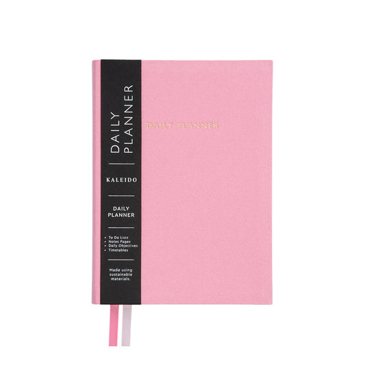 Pink Fabric Daily Planner (B6)