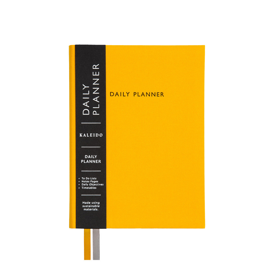 Yellow Fabric Daily Planner (B6)