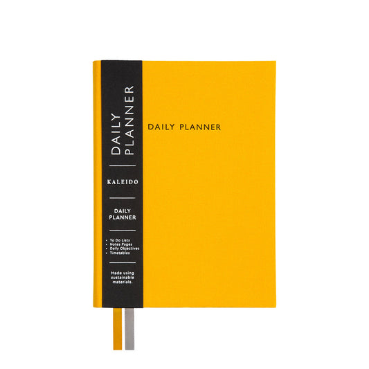 Yellow Fabric Daily Planner (B6)