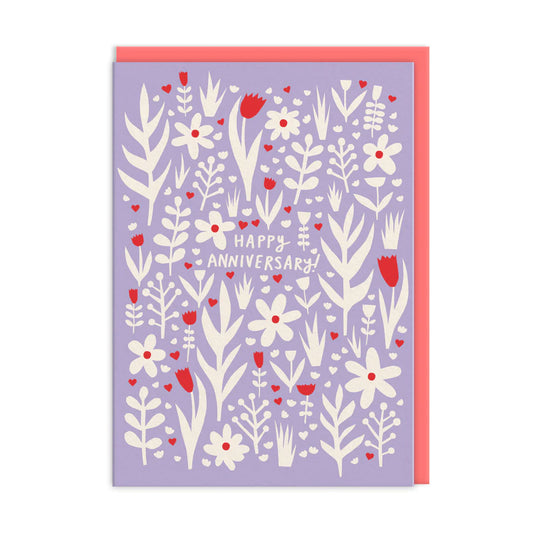 Anniversary Flowers Greeting Card