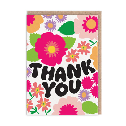 Thank You Bold Flowers Greeting Card